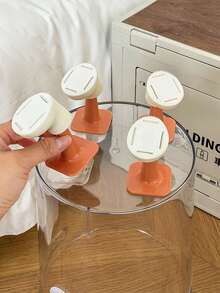 1pc 4-Leg Big Eye Transparent Acrylic Trash Can, INS Style, Suitable For Bedroom, Living Room, Study, And Dining Room - Clear - View 5