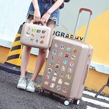 1套包含54张网络俚语贴纸和67张卡通涂鸦贴纸 - 可用于行李箱和笔记本电脑的个性化贴纸 - 彩色 - 查看 5