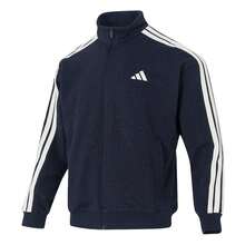 Adidas Chaqueta efecto denim para hombre, ropa deportiva casual, KR2487 - Tinta azul legendaria - Ver 1