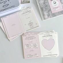 20pcs/Set INS Style Mini Folding Cards, Cardboard Protective Sleeves, Decorative Folding Pages, DIY Greeting Cards - Multicolor - View 8