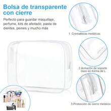 Juego de 14 Botellas De Viaje Silicona Contenedor de Viaje Aprobado Por La Tsa Accesorios de Viaje Sin Bpa A Prueba de Fugas Comprimible Kit de Viaje Recargables para Champu Locion Gris - Gris - Ver 5