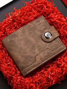 Customized Men's Wallets, With Customizable Names Or Images. Made Of Personalized Retro-Style Faux Leather, Multifunctional, Versatile