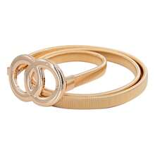 TendenciaCinto Elástico Delgado Estilo Vintage Diseño CircularCalidad premium - Plateado - Ver 1