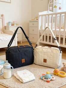 1pc Mommy Bag, Multifunctional Maternity Diaper Bag, Handheld & Crossbody 2-In-1, Multi-Compartment Baby Supplies Organizer, Soft Stroller Bag For Moms