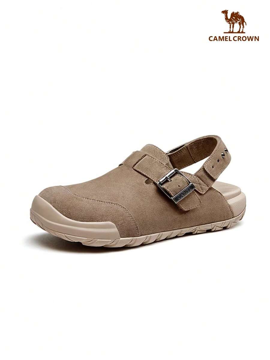 CAMEL CROWN Men's Sandals, Comfortable Breathable Retro Style Sandals, Loose Fit, Suitable For Spring And Summer Wear. Birkenstocks Style Sandals. - Khaki - View 1