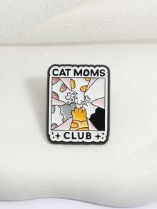 1枚爪印社区主题珐琅徽章，多猫爪印握手图案，象征社区纽带，猫妈妈俱乐部身份标识风格胸针，适用于服装、背包等，是猫主人和宠物文化爱好者的理想之选。 - 彩色 - 查看 8