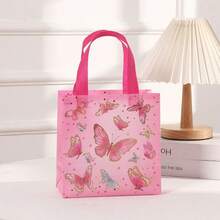 5/10/16PCS Butterfly Themed Festival Party Gift Packaging Bag, 7.87 Inches X7.87 Inches X3.54 Inches Small Birthday Party Handbag, Gift Packaging Bag, Storage Bag, Shopping Mall Shopping Bag - Multicolor - View 9