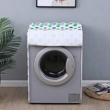 Universal Washing Machine Dust Cover, Peva Fabric Protector For Laundry Room Organization, Easy To Clean - Football Grid - View 4