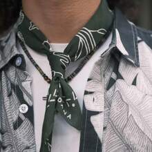 22\X22\ Flower Cotton Bandana Multi-Purpose Headbands - GreenForest - View 7