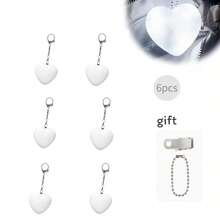 USB Rechargeable Glowing Heart-Shaped LED Pendant Light, Touch Activated/Auto Sensor, Portable Handheld Bag Night Light, Decorative Accessory, Suitable For Women, Mothers, Friends As A Perfect Gift For Purses, Bedrooms, And Nighttime Lighting - White Housing - View 14