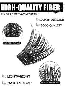 CMAYOME 384/512/544片混合长度睫毛嫁接套装，长度9-16毫米，0.07毫米C/D卷度，合成貂毛睫毛，浓密卷翘，适合DIY睫毛嫁接，适合日常或户外妆容 - 白色 - 查看 8