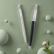 A Classic T-Wave Ballpoint Pen/Semi-Steel Metal Press Ballpoint Pen/Business Office Signature Pen/Creative Advertising Gift Pen/Student Calligraphy Practice Pen/Replaceable Pen Refill - Pen - View 4