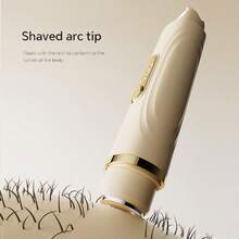 女士双头电动剃须刀，体毛修剪器，脱毛器，私密部位毛发修剪器 - 杏色 - 查看 7