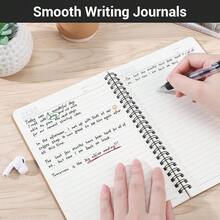 EUSOAR College Ruled Spiral Notebook, A5 3packs 5.5\X8.3\ 120 Pages Line Travel Notebooks Journal, Memo Notepad Sketchbook, Students Office Business Subject Diary Ruled Book Journal-Kraft Cover - 卡夫 - 查看 7