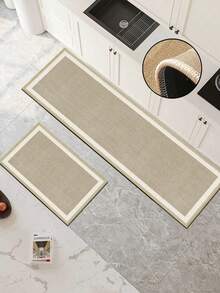 【热销！】1 件装柔软橡胶亚麻厨房地垫，3.5 毫米厚厨房地毯，现代简约风格厨房吸水地垫，大尺寸地毯，包边防止脱皮，吸水易清洁，亚麻表面，泡沫中间层，橡胶底部，适用于厨房地毯、厨房装饰、婚礼装饰、家居装饰、浴室地垫、玄关地垫、洗衣房地垫、走廊地毯、客厅地垫等。 - 彩色 - 查看 8