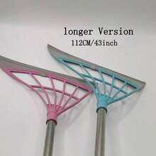 1pc Magic Broom Longer Version 112cm/43inch Rubber Strip Broom Broom Silicone Sweep Cleaning Floor Wiper Silicone Broom Domestic Toilet Lazy Broom ,A Broom Beloved By Young People, Middle-Aged Women, And The Elderly - 深灰色 - 查看 4