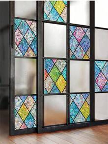 1 Cuộn phim dán cửa sổ chống nhìn trộm, phim dán cửa sổ kính màu, phim dán cửa sổ 3D cầu vồng cho cửa kính, phim dán kính trang trí nhiều màu sắc, phim dán tĩnh điện chắn nắng, phim dán cửa sổ cho nhà cửa, quà tặng sinh nhật, tốt nghiệp. - Nhiều màu - Xem 3