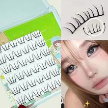 LIMEIKAI 36 Cluster koreanischer Mädchen-Gruppe Wimpern ohne Kleber, einzelne Cluster, kein Entfernen nötig, natürlich und realistisch C-Locken für den täglichen Gebrauch, segmentiert mit integriertem Klebestreifen, verlängerte Cluster, realistische Wimpern für Anfänger - C - Übersicht 7