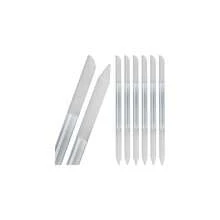 6 Pieces Glass Cuticle Pusher Glass Cuticle Stick Set Double Sided Crystal Nail Files Precision Manicure Pedicure Pusher Tools(Dark Gray) - 深灰色 - 查看 1