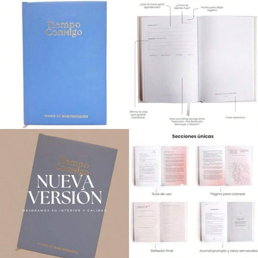 OREM, Diario de gratitud, Tiempo Conmigo, agradece, manifesta y obtén motivación personal todos los días. ()(Azul) - Multicolor - Ver 1