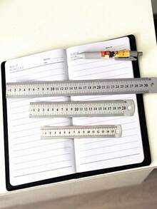 1 件/套，耐用金属钢尺 15/20/30 厘米厚木工，学生，用于精确测量工具，标准铝合金钢尺（随机款式） - 本色 - 查看 13