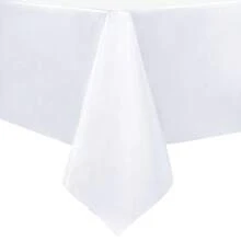 1OO% Waterproof Rectangle PVC Tablecloth - 52 X 70 Inch - Oil Proof Spill Proof Vinyl Table Cloth, Wipe Clean Table Cover For Dining Tables, Buffet Parties And Camping, White - White52inchx70inchRectangular - View 1