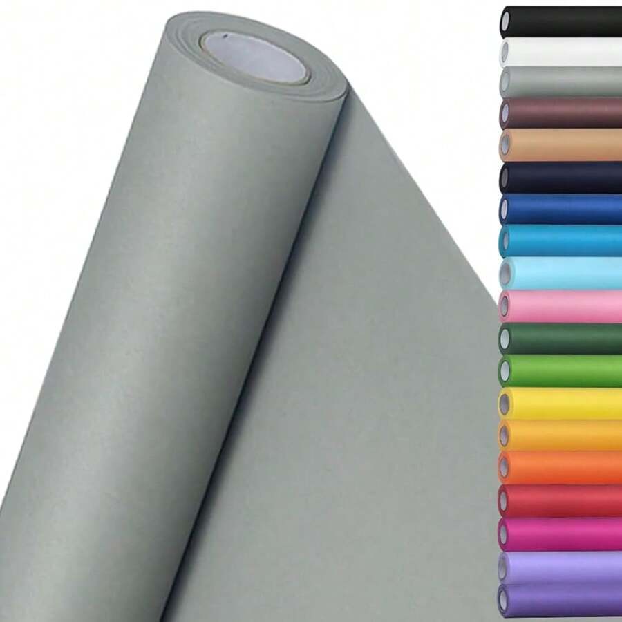 SMART&CASUAL 15\ X 450\ (37.5') Kraft Paper Roll For Art Craft Supplies Gift Wrapping Moving PacFKing Painting Drawing Paint Easel Poster Chart Paper (Light Grey, 15\ W X 450\ L (37.5')) - Lightgrey - 查看 1