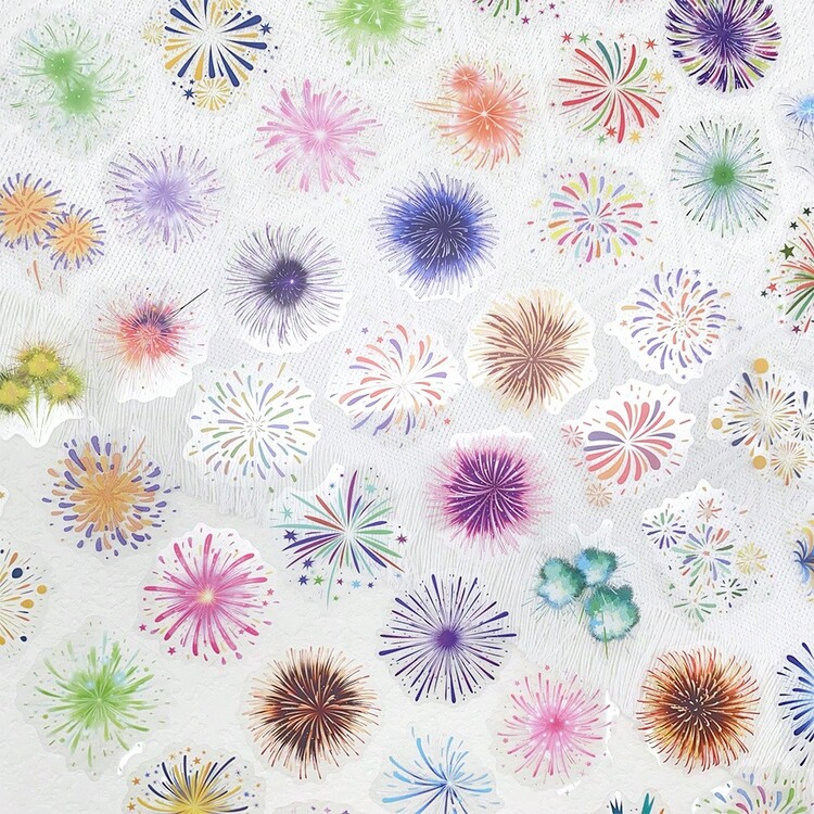 SCXXBSW 50 PCS Colorful Firework Decorative Stickers, Suitable For Phones, Computers, Laptops, Water Cups, Skateboards, Etc. - Multicolor - View 13