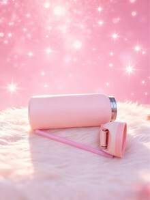 Owa-Laa Pink Insulated Stainless Steel Water Bottle With Straw, Sports Water Bottle, Great For Travel, 32 Oz, This Lovely And Sweet Color Can Make You Feel Happy. It Is Suitable As A Gift For Birthdays, Halloween, Thanksgiving, Valentine's Day, Christmas And New Year. - Màu Hồng baby - Xem 2