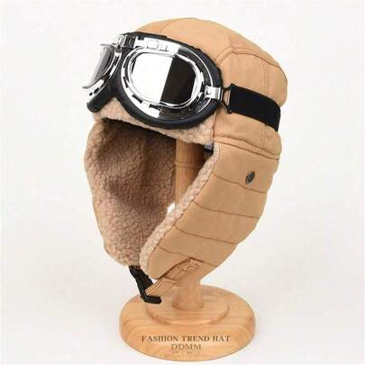 男女通用飞行员帽，冬季户外滑雪、骑行保暖护耳