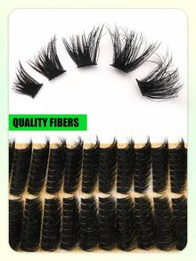 13 racimos de pestañas postizas esponjosas, pestañas gruesas, pestañas postizas DIY, pestañas alargadoras extra densas, pestañas postizas individuales rizadas, pestañas extra voluminosas, adecuadas para diversas ocasiones como bodas, fiestas, amigables para DIY - CC - Ver 3