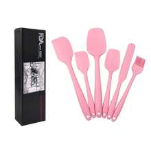 1 Set 6pcs Silicone Scraper Spatula Butter Knife Cake Cream Baking Tools Pastry Dessert Baking Kitchen Tool Set - Multicolor - View 14