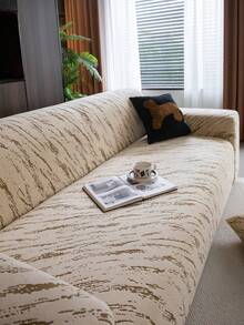 1pc Pet-Friendly Sofa Cover, Wrinkle-Resistant, Anti-Slip, Evenly Stitched, Durable, Wear-Resistant, Easy Care, Machine Washable, Suitable For Bedroom, Living Room, Office, Indoor And Outdoor Sofa Protection - Khaki - View 3