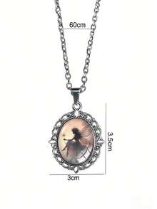 suteyi 2pcs Handmade Dandelion Pendant Necklaces, Made Of Glass And Alloy, With Romantic Dark Style, Suitable As Holiday Gifts - Silver - View 7