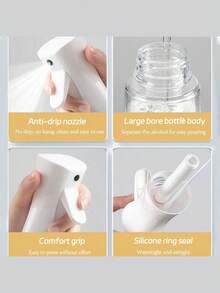 200/300/500ml Spray Bottle, Hair Mist Sprayer, Stylish Mist Sprayer, Suitable For Plants, Cleaning, Skincare, Ergonomic Refillable Spray Container, Travel/Holiday Essential (Liquid Not Included) - Multicolor - View 6