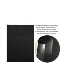 30/60/90pcs/Set Small Adhesive Magnetic Stickers, Multi-Functional Magnetic Sticker Sheets, Suitable For Blackboard, Fridge, Bookmark, Car Decor, Open Classroom Decor, Water-Resistant, Soft Magnetic, Self-Adhesive, No Cutting Required - Black - View 3