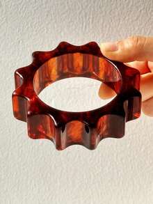 1件加厚超大树脂手链，优雅撞色波点设计，适合杂志拍摄配饰 - 彩色 - 查看 13