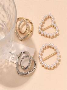 3Pcs Multi - Function Clothing Buckles, T - Shirt Waist Cincher Ring, Creative Scarf Buckle For Shirts Belts Scarves - Multicolor - View 3