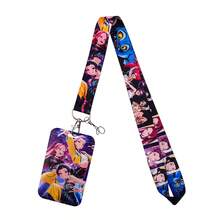 1pc KPOP Witch Hunting Girl Group Retractable ID Card Holder, Long Lanyard Student Card Holder, Phone Hanging Strap, Self-Retracting Cord DIY Card Holder, Cartoon Student Campus ID Card Holder, Work ID Badge Holder, Subway/Bus Pass Protector, Campus Card Holder, Back To School Student ID Card Holder - Multicolor - View 14