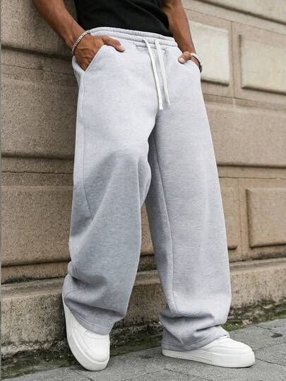 Men's Solid Color Simple Versatile Knit Pants, Suitable For Sports And Casual Wear, Fashionable And Comfortable. Women Can Give It As A Gift To Their Boyfriend Or Husband.