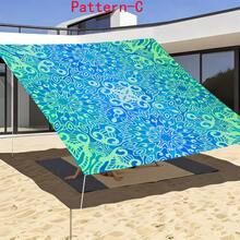 1pc 2D Digital Print Sun Shade Cloth, 5 Different Bohemian Pattern Styles, Features Include Printed Pattern, Windproof, Detachable, Lightweight, Semi-Shading, Dustproof, Durable