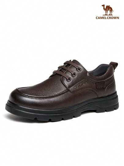 CAMEL CROWN Men's Casual Sports Shoes, Comfortable Commuting Work Shoes Made Of Cowhide Leather, Middle-Aged Men's Business Casual Leather Shoes For Autumn/Winter