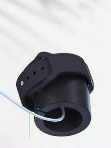 Compatible, Cute Wireless Charging Smart Watch Silicone Desktop Stand, Bracelet Wireless Charging Watch Holder Stand - Black - View 3