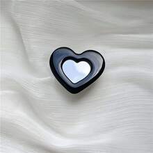 外星人亚克力树脂心形花朵透明装饰支架，慵懒可伸缩手机指环支架，夏季化妆镜装饰支架，优雅手机配件