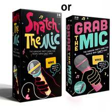 New Snatch The Mic - Family Karaoke Game For 2-10 Players - Bad Singer Board Game - 250 Lyrics Cards, Great For Fun Game Night, Birthday Parties, Family Reunion Icebreaker, Music Game, Family Card Game - Collector's Item - Birthday Gift - Easter Gift - New Year Gift - Holiday Gift - Hobby Enthusiast Gift - - Gift - Nhiều màu - Xem 8