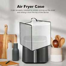 Air fryer mat, heat resistant, waterproof, dustproof, suitable for various air fryers with multiple functions - Plateado - Ver 3