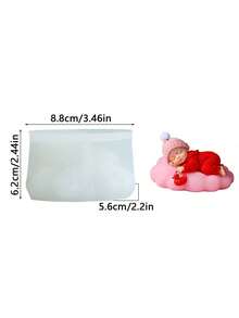 1pc Baby Praying Angel Silicone Mold - High Quality Durable For Clay/Cement/Soap Valentine's Day/Wedding Season/Girls Gift DIY Crafts - White - View 11