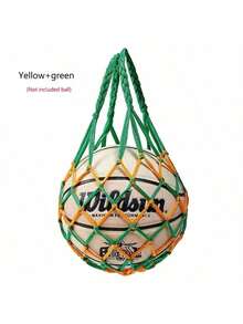 1pc Thick Nylon Woven Large Capacity Tote Bag, Multi-Functional Basketball/Football/Volleyball Net Storage Bag