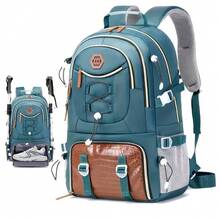 Outdoor Travel Backpack, Large Capacity Sports Camping Backpack, Unisex Laptop Backpack, With Shoe Warehouse, Schoolbag, Computer Backpack Travel Business Casual Backpack, Easter Valentine's Day Gift - Silvery Gray - View 1