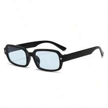 1 Pair Men's Casual Basic Black Rectangular Fashion Glasses , Suitable For Holiday Outings, Outfit Matching, Also Can Be Used As Holiday Gifts - Multicolor - View 2
